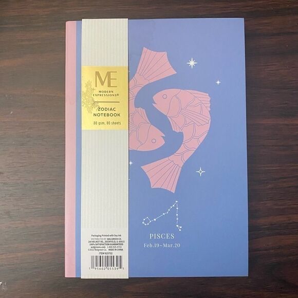 JOURNAL Note Book with Zodiac Sogn of Pisces - Picture 4 of 8